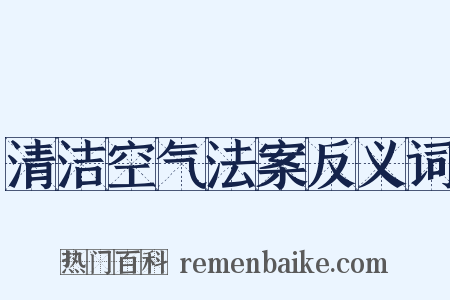 清洁空气法案反义词是什么意思的图片